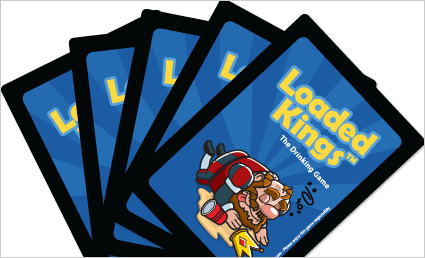 Loaded Kings Drinking Game Card Fanout